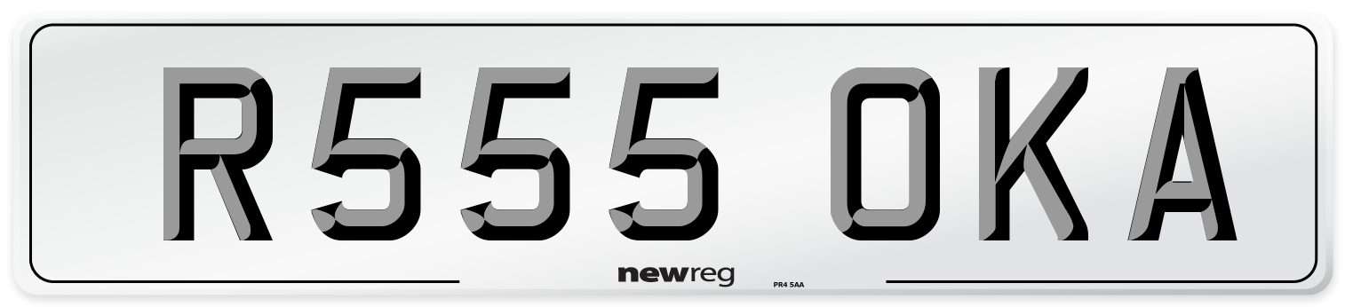 R555 OKA Number Plate from New Reg
